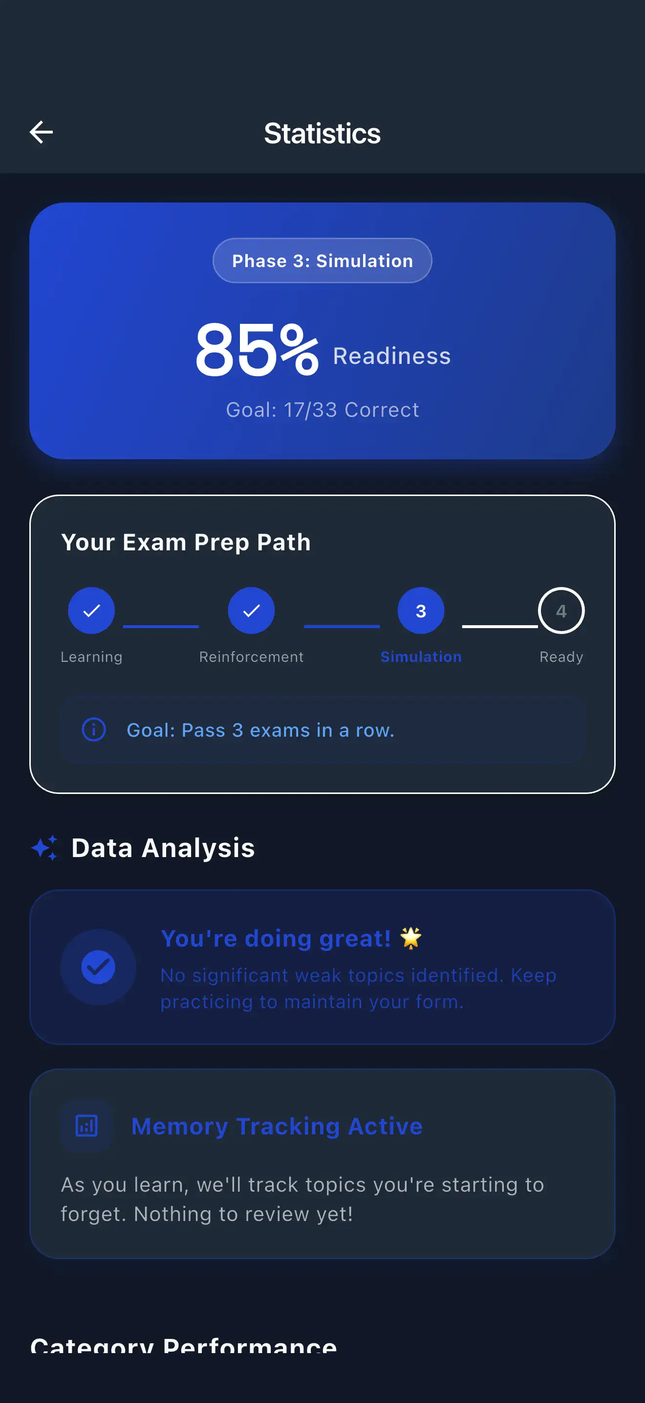 PassPilot App Detailed Exam Statistics and Analytics